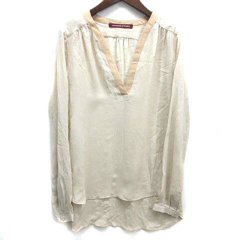 【中古】コントワーデコトニエ COMPTOIR DES COTONNIERS シルク シアージョーゼット ブラウス トップス..