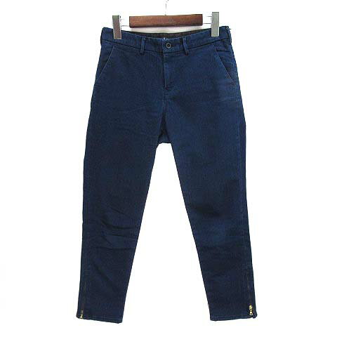 【中古】ジョンブル JOHNBULL サイドジップ クロップド トラウザー パンツ ジーンズ ストレッチ AP231 インディゴ SS レディース 【ベクトル 古着】 230818