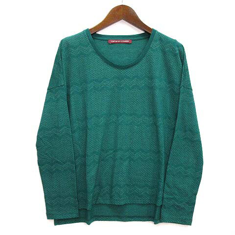 【中古】コントワーデコトニエ COMPTOIR DES COTONNIERS ジャガード サマーニット Tシャツ カットソー ..