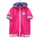 【中古】フィラ FILA GOLF フード付き ウインド ブルゾン ジャケット 半袖 メッシュ ピンク M ゴルフウェア レディース 【ベクトル 古着】 230...