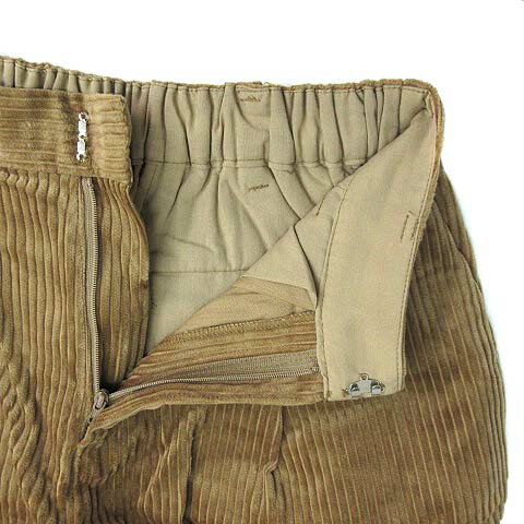 【中古】アーバンリサーチ サニーレーベル Sonny Label 太畦 コーデュロイ ワイド パンツ ウエストゴム キャメルベージュ 36 レディース 【ベクトル 古着】 230920