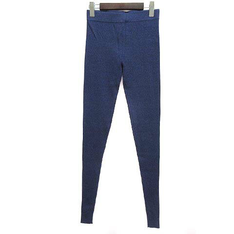 未使用品 アンバランス UN/BALANCE リブ ニット スリム パンツ レギンス COTTON GEELONG LAMBS RIB SLIM PANTS ブルー 青 F 023UN202102 レディース  231002