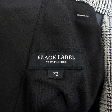 【中古】ブラックレーベルクレストブリッジ BLACK LABEL CRESTBRIDGE グレンチェック スラックス パンツ ウエストゴム ウール混 グレー 73 メンズ 【ベクトル 古着】 231012