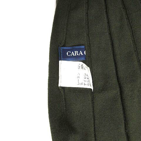 【中古】キャラオクルス CARA O CRUZ レリアン カシミヤ混 ニット ハイウエスト プリーツ スカート 膝丈 グリーン 9 レディース 【ベクトル 古着】 231130