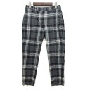 【中古】セオリーリュクス theory luxe チェック サキソニー ウール クロップド パンツ CHECKED. SAXONY ADLER. CH グレー 38 レディース 【ベクトル 古着】 231211