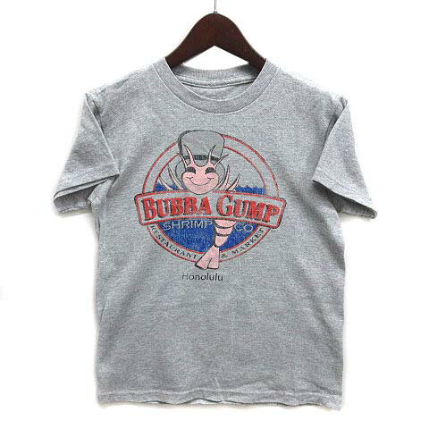 【中古】ババガンプ BUBBA GUMP SHRIMP プリント Tシャツ 半袖 クルーネック グレー M レディース 【ベクトル 古着】 240319