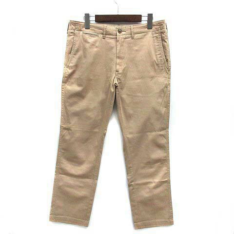 【中古】グリーンレーベルリラクシング ユナイテッドアローズ green label relaxing コットン リネン アーバンスリム 9分丈 パンツ ストレッチ ベージュ L 3214-199-2266 メンズ 【ベクトル 古着】 240403