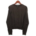 【中古】セオリー Theory 2021AW シルク コンボ カーディガン 長袖 SILK COMBO LS SHRUNKN CARDI ダークブラウン 茶 S 美品 レディース 【ベクトル 古着】 240508
