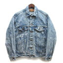 【中古】リーバイス Levi’s 80s USA製 ケミカルウォッシュ デニム ジャケット Gジャン 70507-0219 ヴィンテージ S メンズ 【ベクトル 古着】 240504