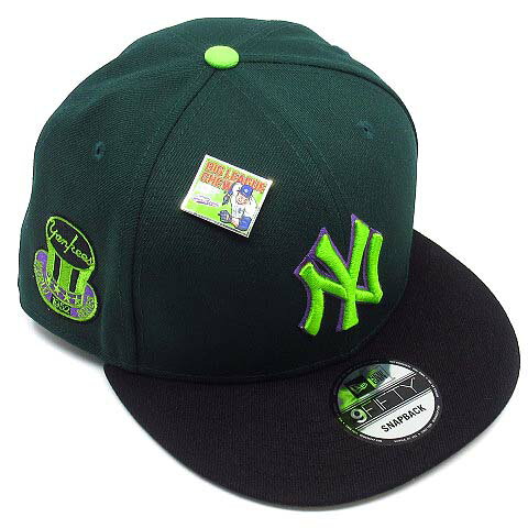【中古】ニューエラ NEW ERA 9FIFTY MLB ビッグリーグチュー ニューヨーク ヤンキース スナップバック キャップ 帽子 サワーアップル 美品 メンズ 【ベクトル 古着】 240522