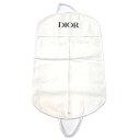 【中古】ディオール Dior ロゴ ガーメントケース スーツ 収納カバー キャンバス ホワイト 白 100cm×60cm 【ベクトル 古着】 240623