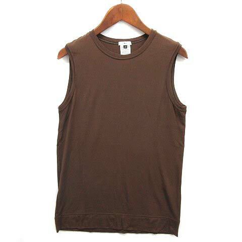 【中古】ソブ sov. ダブルスタンダードクロージング シンプル カット トップス ノースリーブ ストレッチ カットソー ブラウン 茶 38 0308-100-202 レディース 【ベクトル 古着】 240628