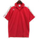 【中古】プーマ PUMA 90s プラクティス ゲーム シャツ 半袖 レッド 赤 L 日本製 PXA662T メンズ 【ベクトル 古着】 240712