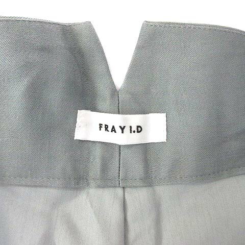【中古】フレイアイディー FRAY I.D リネン サテン ワイド スラックス パンツ 2021SS ブルー 青 1 FWFP211069 レディース 【ベクトル 古着】 240731
