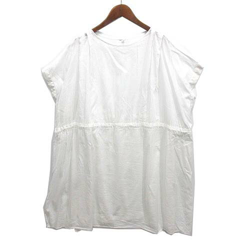 【中古】B&Y ユナイテッドアローズ BEAUTY&YOUTH ビューティー&ユース コットンボイル ドローストリング フレンチスリーブ ブラウス ホワイト 白 FREE 1621-242-1477 レディース 【ベクトル 古着】 240801