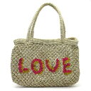 【中古】ジャクソンズ the jacksons LOVE かごバッグ ハンド ジュート トートバッグ スモール ナチュラル レディース 【ベクトル 古着】 24...