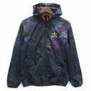 【中古】アディダス adidas レイニー コロラド ウィンドブレーカー パーカー ジャケット AJ6967 ネイビー 紺 XS メンズ 【ベクトル 古着】 2...