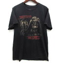 【中古】スターウォーズ STAR WARS the hunter the villain ボバフェット ベイダー Tシャツ 半袖 黒 ブラック MD ヴィンテージ ☆AA★ レディース 【ベクトル 古着】 241001