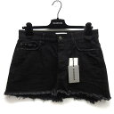【中古】バレンシアガ BALENCIAGA デニム カットオフ スカート CUT OFF SKIRT 2022SS ブラック 黒 36 701744 TBP47 新品同様 レディース 【ベクトル 古着】 241002