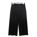 【中古】エルメス HERMES 2023AW センタープレス ハイウエスト ワイド パンツ スラックス ウール ストレッチ ブラック 黒 34 3H0424DJ...