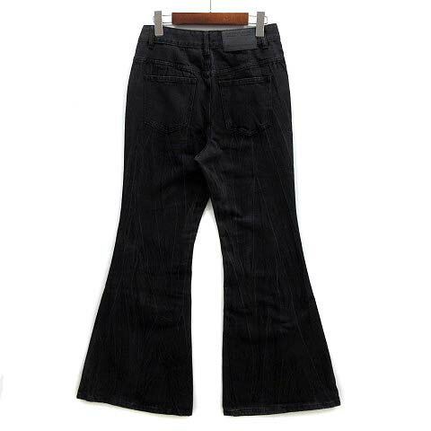 【中古】TERRAINCOGNITA ウォッシュド フレア デニム パンツ ジーンズ ブラック 黒 S メンズ 【ベクトル 古着】 241024