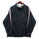 【中古】ナイキ NIKE ジャージ トラックジャケット ライン ジップアップ ネイビー 紺 XL 257979 【ベクトル 古着】 241105