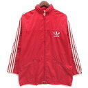 【中古】アディダス adidas 万国旗タグ 80s 90s ヴィンテージ ナイロン ジャケット 収納フード レッド 赤 46 メンズ 【ベクトル 古着】 24...