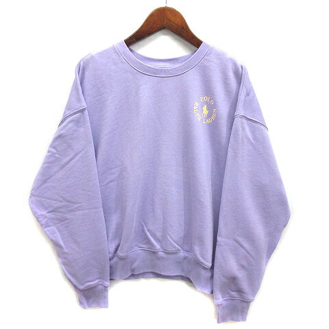 【中古】ポロ ラルフローレン POLO RALPH LAUREN スウェット トレーナー ショート クロップド 長袖 ラベンダー XL キッズ 【ベクトル 古着】 241113