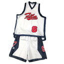 【中古】フィラ FILA バスケ バスケットボール ゲーム ユニフォーム 上下 セットアップ シャツ パンツ 白 ホワイト S ヴィンテージ メンズ 【ベクトル...