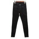 【中古】ジースターロウ G-Star RAW ストレッチ スキニー デニム パンツ ジーンズ LYNN MID SKINNY WMN ブラック 黒 W23 レデ...
