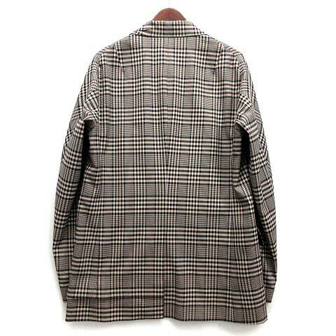 【中古】カラー kolor 2023SS T/R サージ チェック ジャケット ワイドパンツ 上下 セットアップ ブラウン系 2 1 美品 メンズ 【ベクトル 古着】 241205