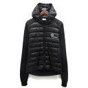 【中古】モンクレール MONCLER ハイブリッド ダウン ワッフルニット カーディガン フーディ ジャケット 2020SS ブラック 黒 M 国内正規 メンズ...