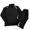 【中古】ミズノ MIZUNO 上下セットアップ ストレッチ フリース フルジップ シャツ パンツ 黒 ブラック M 【ベクトル 古着】 250130