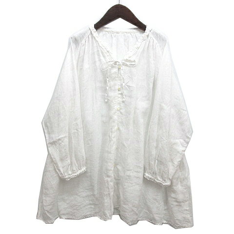【中古】ネストローブ nest Robe 2024SS リネン ラミー フリルネック チュニック 長袖 Linen Ramie Frill Neck Tunic オフホワイト F 01241-1489 レディース 【ベクトル 古着】 250205 【中古】ネストローブ nest Robe 2024SS リネン ラミー フリルネック チュニック 長袖 Linen Ramie Frill Neck Tunic オフホワイト F 01241-1489 レディース 【ベクトル 古着】 250205