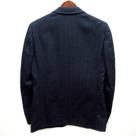 【中古】パーソンズ PERSON'S フォーメン FOR MEN 3ピース スーツ ヘリンボーン 2B ジャケット パンツ ジレ 紺 ネイビー A4 メンズ 【ベクトル 古着】 250223
