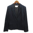 【中古】アンタイトル UNTITLED レーヨン ストレッチ テーラード ジャケット ネイビー 紺 2 レディース 【ベクトル 古着】 250319(4)