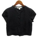 【中古】スポーツマックスコード マックスマーラ SPORTMAX CODE ジャージー 切替 カーディガン 半袖 ブラック 黒 M レディース 【ベクトル 古着...