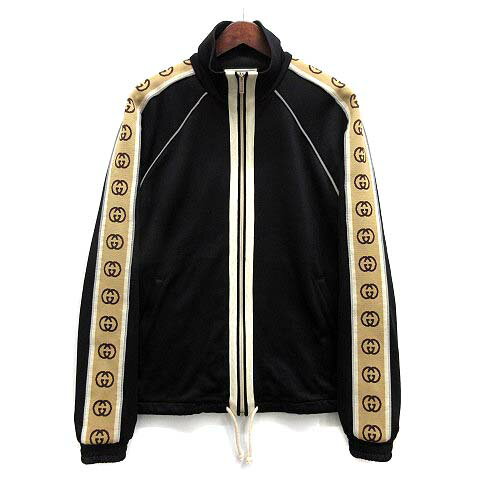 【中古】グッチ GUCCI オーバーサイズ テクニカル ジャージ トラック ジャケット 598861 ブラック 黒 XS メンズ 【ベクトル 古着】 250404
