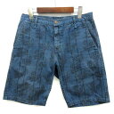 【中古】ジョンブル JOHNBULL ボタニカル ショーツ ショートパンツ ハーフパンツ ネイビー 紺 M メンズ 【ベクトル 古着】 250411(4)