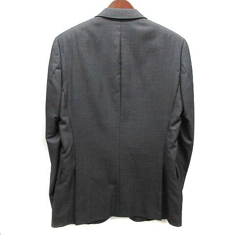 【中古】ヒューゴボス HUGO BOSS シルク ウール スーツ セットアップ 2B テーラード ジャケット パンツ グレー 44 Huge3/Genius2 メンズ 【ベクトル 古着】 250510