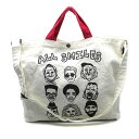 【中古】ジムマスター gymmaster ALL SMILES 2WAY キャンバス トートバッグ オフホワイト レッド G657696 メンズ レディース 【...