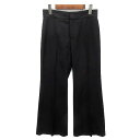 【中古】グッチ GUCCI ウール ブーツカット パンツ スラックス センタープレス ブラック 黒 42 レディース 【ベクトル 古着】 250427