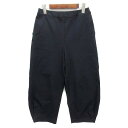 【中古】ヒロココシノ HIROKO KOSHINO トランク TRUNK ナイロン ストレッチ バレルパンツ コクーンシルエット ネイビー 紺 38 レディース 【ベクトル 古着】 250428