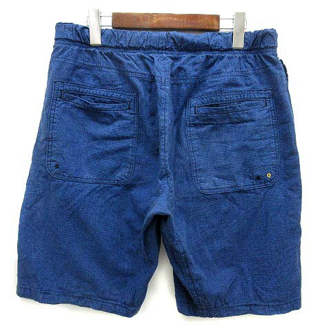 【中古】ジョンブル JOHNBULL 千鳥格子 ヘンプ クライミング ショーツ ショートパンツ ハーフパンツ ブルー 青 L 11324 メンズ 【ベクトル 古着】 250530
