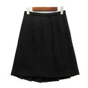 【中古】ダイアンフォンファステンバーグ DIANE von FURSTENBERG ELIZA バックプリーツ フレア スカート 膝丈 ブラック 黒 2 レディース 【ベクトル 古着】 250616
