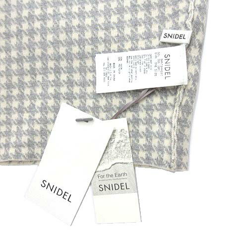 【中古】未使用品 スナイデル SNIDEL 2024AW フリルカラー ニット プルオーバー チェック パフスリーブ グレー F SWNT244290 レディース 【ベクトル 古着】 250617
