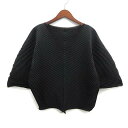 【中古】ヒロココシノ HIROKO KOSHINO 2025SS 立体 プリーツ デザイン ブラウス ブラック 黒 38 RHKFA45360 美品 レディース 【ベクトル 古着】 250702