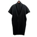 【中古】ヒロココシノ HIROKO KOSHINO 2025SS 立体 プリーツ デザイン ジレ カーディガン ブラック 黒 38 RHTFA45430 美品 レディース 【ベクトル 古着】 250702
