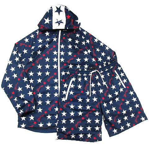 【中古】マーブルズ Marbles 2018SS STAR WARM UP ウインドブレーカー 上下 セットアップ ジャケット ショーツ ブルー レッド L メンズ 【ベクトル 古着】 250621 【中古】マーブルズ Marbles 2018SS STAR WARM UP ウインドブレーカー 上下 セットアップ ジャケット ショーツ ブルー レッド L メンズ 【ベクトル 古着】 250621