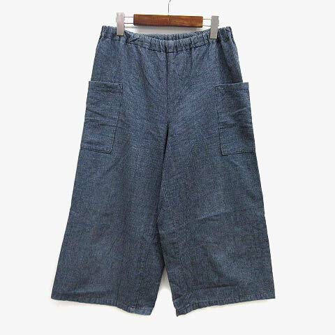 【中古】ブルーイングリーン blueingreen 高城染工 ヒッコリー イージー ワイドパンツ サイドポケット ウエストゴム インディゴ レディース 【ベクトル 古着】 250626 【中古】ブルーイングリーン blueingreen 高城染工 ヒッコリー イージー ワイドパンツ サイドポケット ウエストゴム インディゴ レディース 【ベクトル 古着】 250626